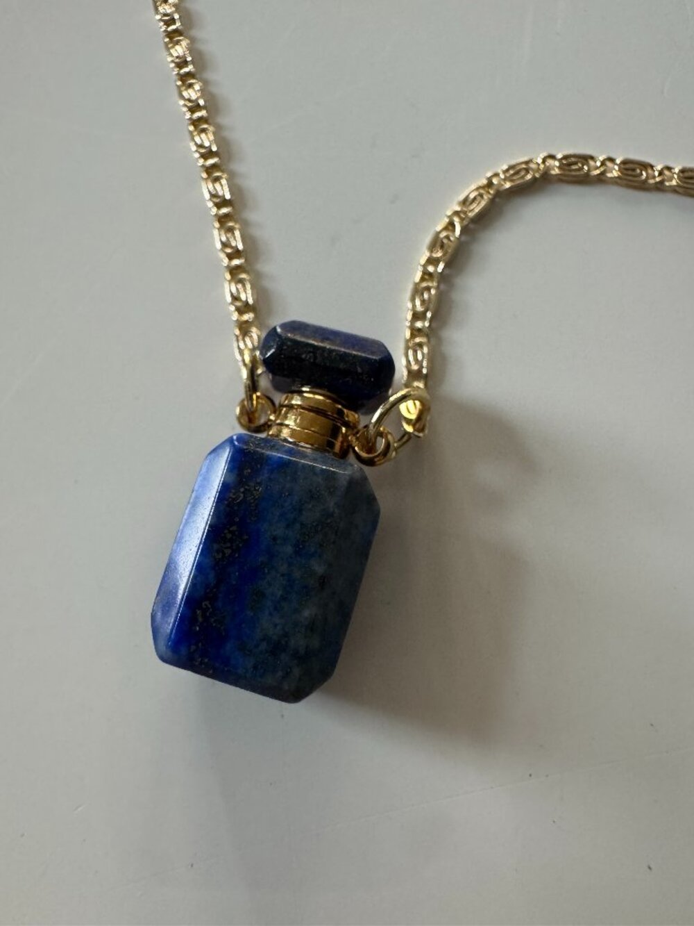 Heron and Lamb gemstone vessel (lapis lazuli)